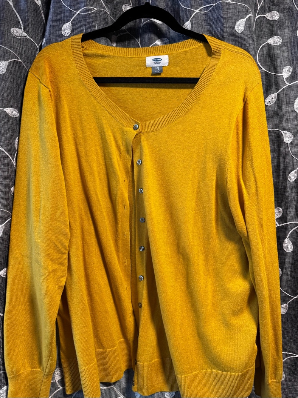 Old Navy Women's Mustard Yellow Button-Front Cardigan